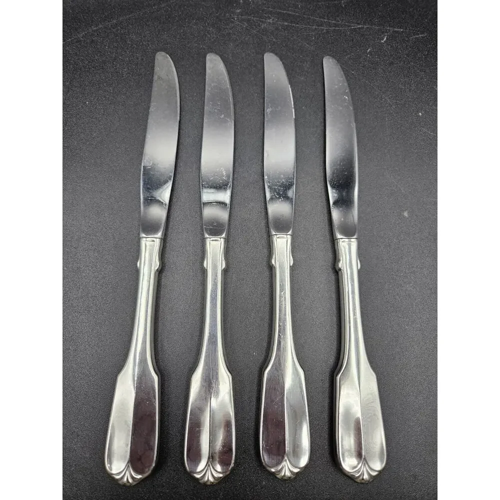 Wm Rogers Oneida Gloria Montclair Knives Stainless Set Of 4